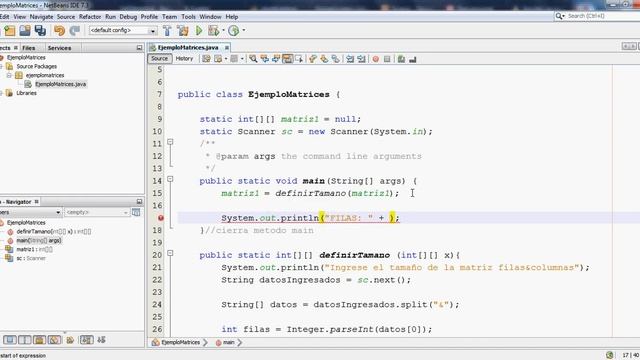 Matrices con métodos en Java (crear matriz, llenar matriz, imprimir matriz) смотреть онлайн