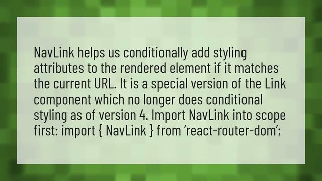 What is NavLink in react? смотреть онлайн