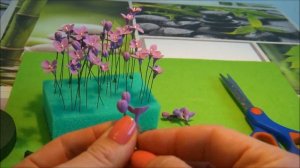 СИРЕНЬ ИЗ ПОЛИМЕРНОЙ ГЛИНЫ. Очень легко и просто!!! ДЛЯ НАЧИНАЮЩИХ. Цветы из полимерной глины