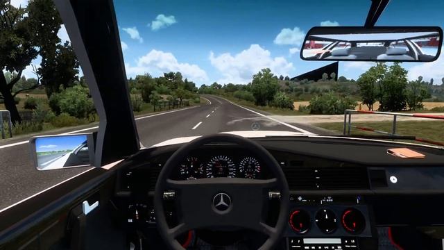 Mercedes Benz 190E - Euro Truck Simulator 2 | Racing wheel gameplay смотреть онлайн