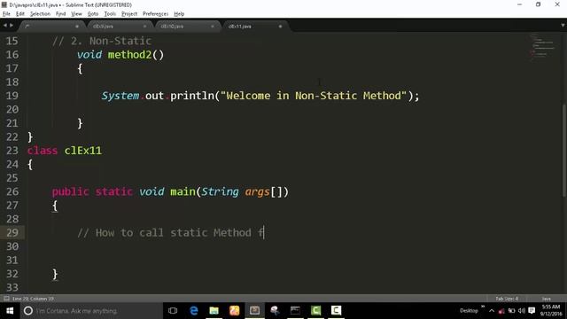 Static Method in Java Program смотреть онлайн