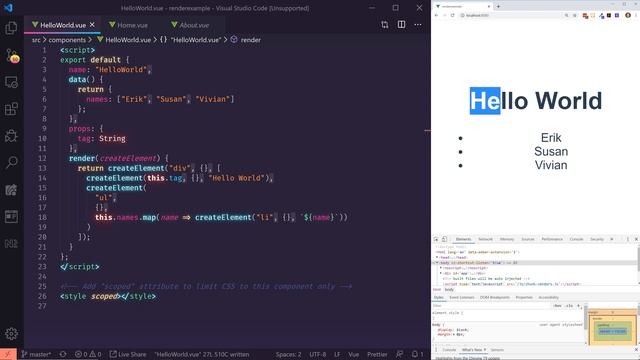 Create A Vue App With Render Functions Tutorial! What Is it? смотреть онлайн