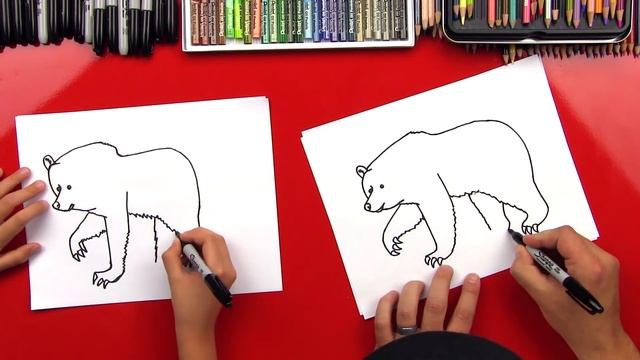 How To Draw A Grizzly Bear (realistic) смотреть онлайн