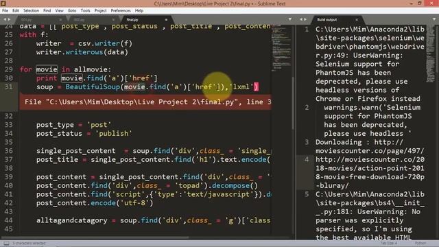 Web Scraping ( 22 Live Project 2 (Part 3) ) смотреть онлайн