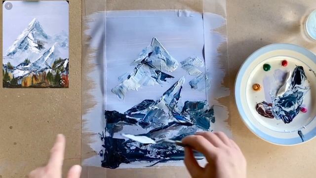 Урок рисования акрилом. Рисуем горы | Как нарисовать горы смотреть онлайн