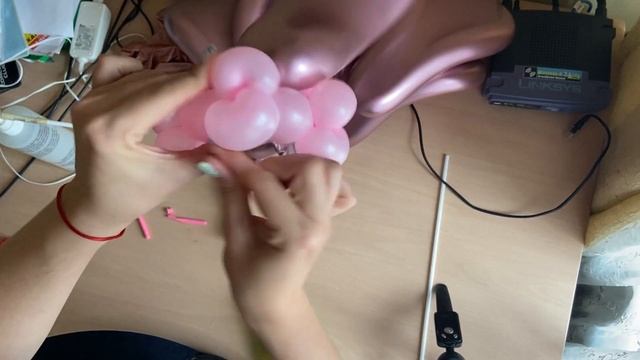 Большой цветок из шариков смотреть онлайн