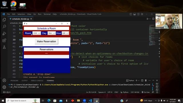 Python tkinter demo: room scheduler смотреть онлайн