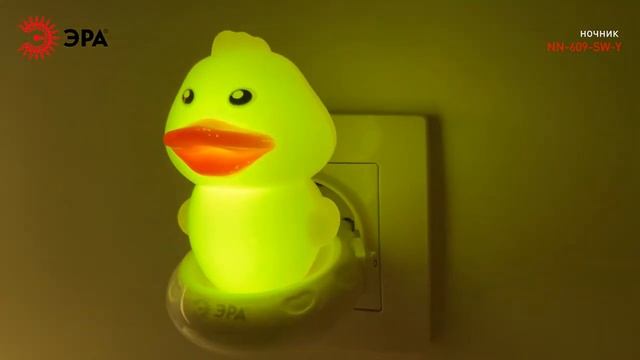 Ночник ЭРА "Утенок" NN-609-SW-Y желтый смотреть онлайн