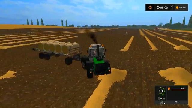 Farming Simulator 2017. мод трактор ХТЗ Т 150К.+2вида дизайна. Прицеп ПТС 12.