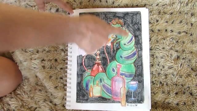 Большой скетчбук//Рисунки за АВГУСТ//челлендж смотреть онлайн