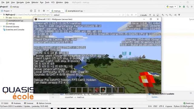 Programmation en Python à l'aide de Minecraft: Leçon 1 смотреть онлайн