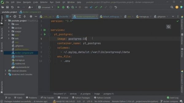 Делаем Dockerfile для проекта Django и запускаем через docker compose