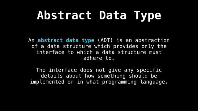 Abstract data types смотреть онлайн