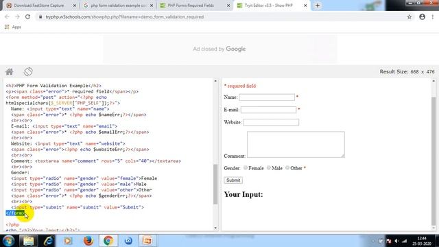 PHP 2-simple form validation example смотреть онлайн