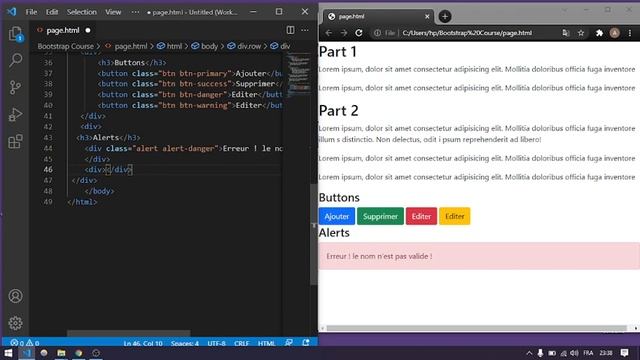 Bootstrap Cours 6 : Alerts in Arabic Darija دورة بالدارجة لتعلم bootstrap смотреть онлайн