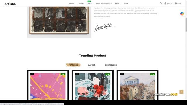 Artista - Artist and Painting Designers Agency PrestaShop store bootstrap Build Website смотреть онлайн