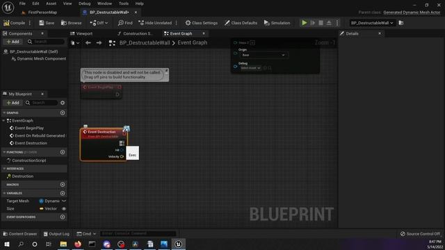 Geometry Script Tutorial - Destructible Wall at Runtime in Unreal Engine 5 | Bool Mesh Operation смотреть онлайн