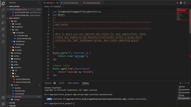 9-Laravel 9 Tutorial Routing Controller смотреть онлайн
