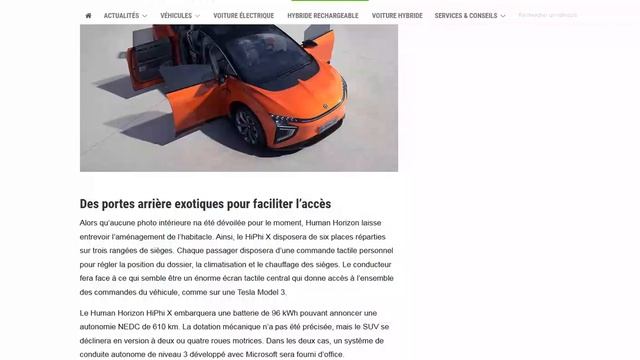 Human Horizon HiPhi X : un concurrent Chinois au Tesla Model X ? смотреть онлайн