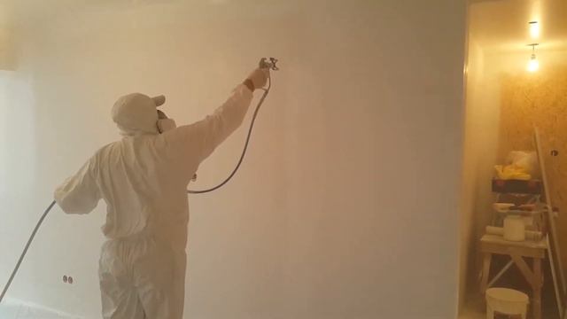 PeriferiyaPRO :Покраска стен квартиры аппаратом Graco Mark V в Стрежевом