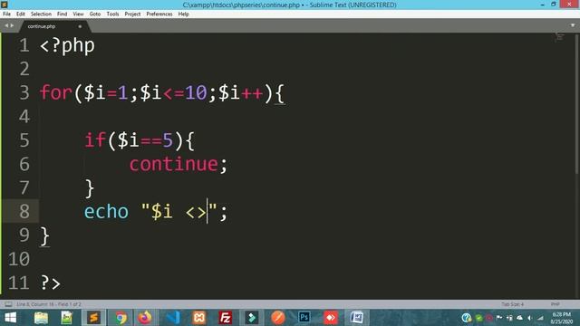 Break and Continue Statement in PHP (Hindi) смотреть онлайн
