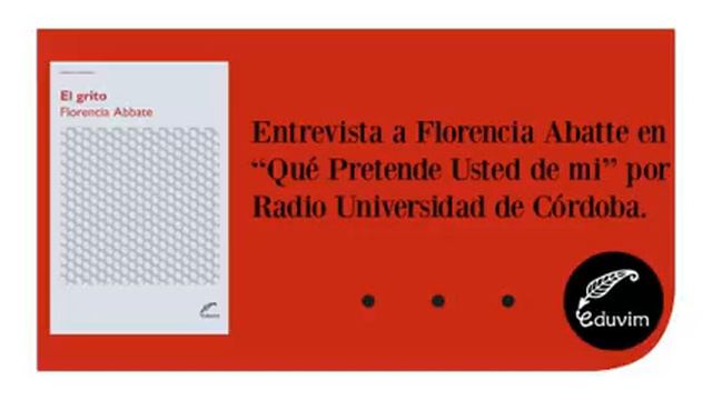 Entrevista a Florencia Abbate autora de "El grito" en Radio Universidad Córdoba смотреть онлайн