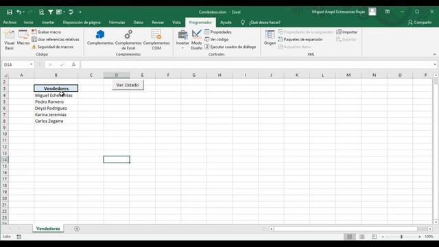 Macro Para Cargar Datos de Nuestra Hoja a un Combobox смотреть онлайн