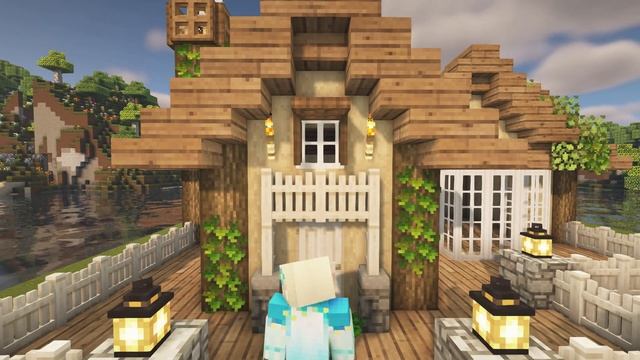 Minecraft: Aesthetic Suburban Cottage Tutorial / Mizuno's 16 Craft Resource Pack смотреть онлайн