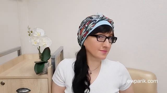 Косынка-бандана Анжелика, два варианта в голубых тонах смотреть онлайн