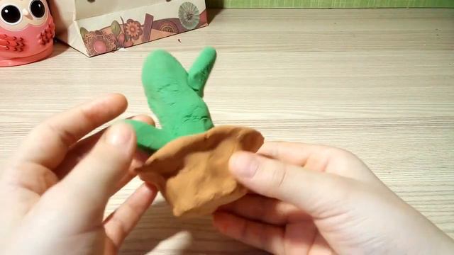 🔴МОЙ НОВЫЙ ДРУГ🔴 Декоративный КАКТУС из ЛЕГКОГО ПЛАСТИЛИНА. смотреть онлайн