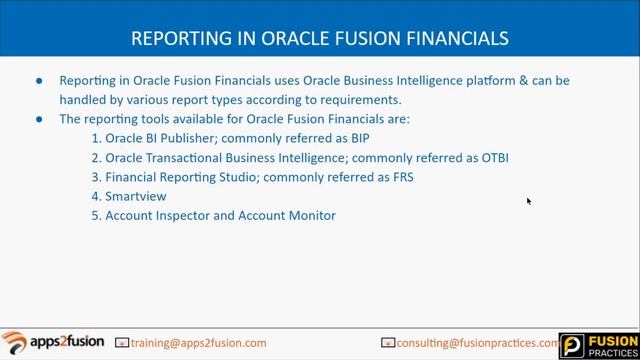 Fusion Financials Reporting -Overview of reporting Tools смотреть онлайн