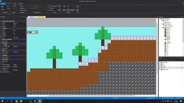Создал свой Minecraft на Construct 2 (3 часть) смотреть онлайн