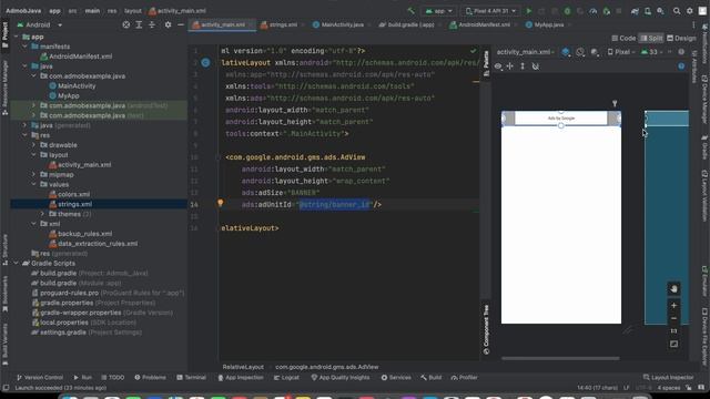 Admob Android Java Tutorial | Part 02 | Banner Ads - How to show banner ads in Android App смотреть онлайн