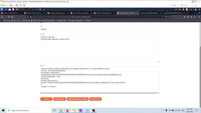 Lab: CORS vulnerability with trusted null origin смотреть онлайн