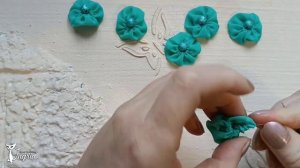 Мини цветок из ткани своими руками. Очень просто.