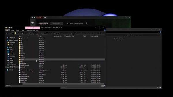 How to Restore and Reload Your Minecraft Save Using a Backup on CurseForge