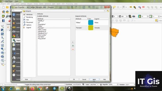 Bar & Pie Chart in QGIS || Data Representation in Bar & Pie-Chart on QGIS 3.14 || IT GIS смотреть онлайн