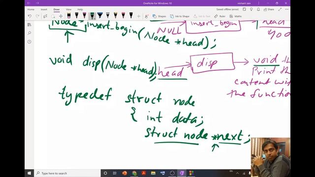 p17:Program to insert new node at the beginning of the linked list and to display linked list data. смотреть онлайн
