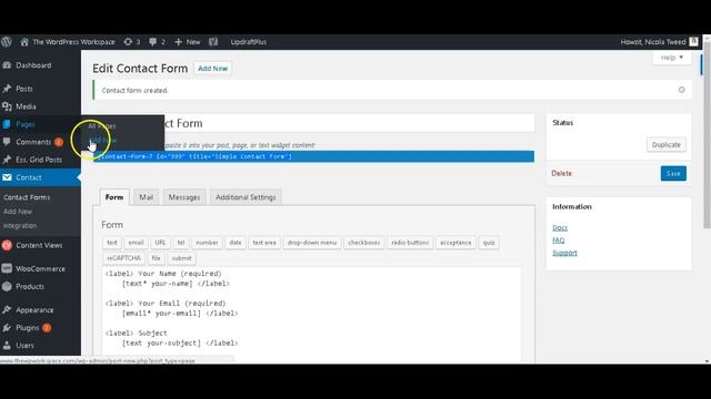 Using Contact Form 7 to add a form to your WordPress site смотреть онлайн