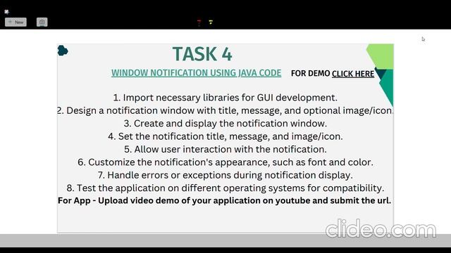 Task 4 (Window Notification Using Java Code) смотреть онлайн