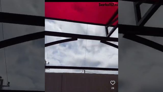 Красивый навес из поликарбоната