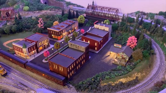 My First N-Scale Layout (roughly 7' x 2.5') Kato, DCC, Town Lighting смотреть онлайн