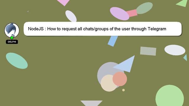 NodeJS : How to request all chats/groups of the user through Telegram Database Library(TDLib) for N смотреть онлайн