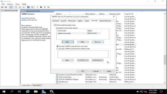 SNMP Installation on Windows Server & to Monitor in Zabbix Server смотреть онлайн