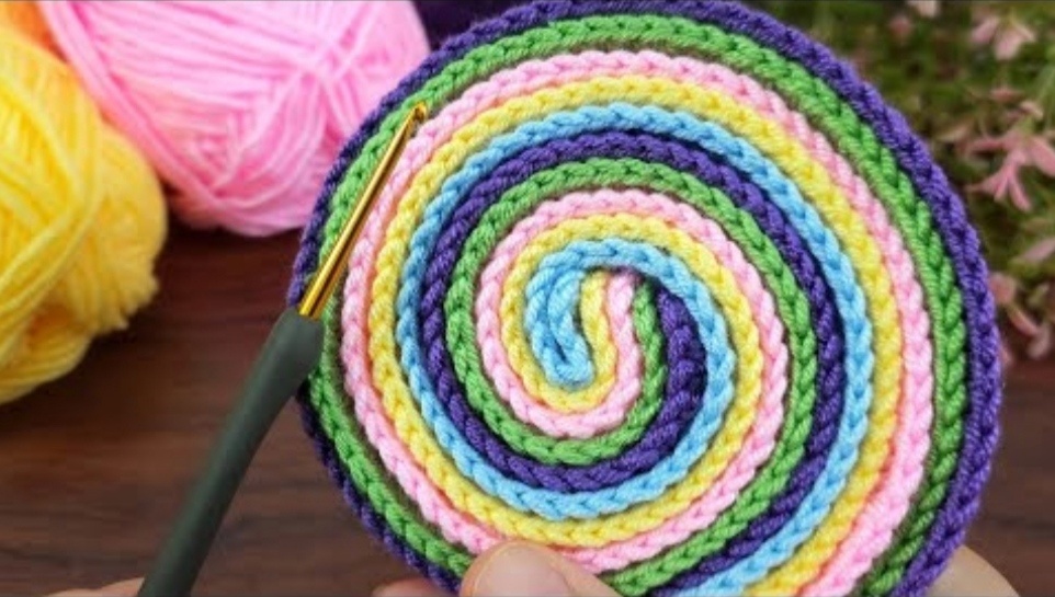 Повязка на голову крючком ?❤? Уроки вязания☺ Тунисское вязание #тунисскоевязание #урокивязания