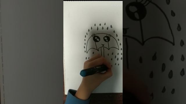 рисуем милый зонтик ☔ смотреть онлайн