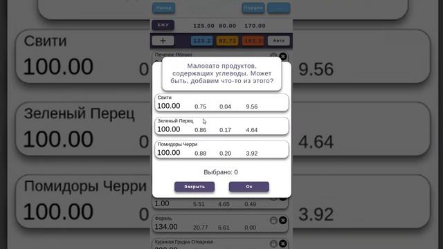 Калькулятор БЖУ смотреть онлайн
