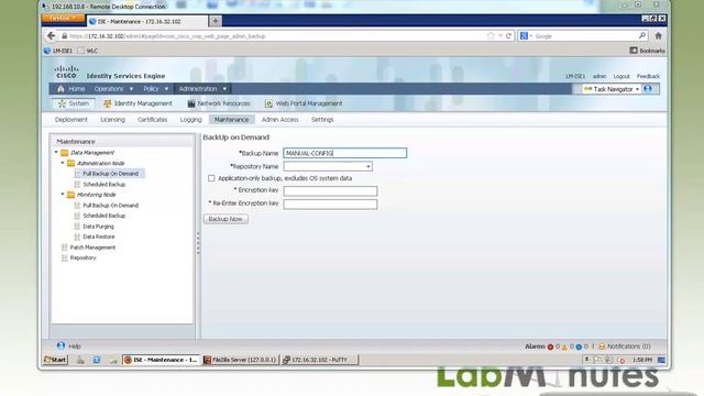 LabMinutes# SEC0037 - Cisco ISE 1.1 Backup Restore смотреть онлайн