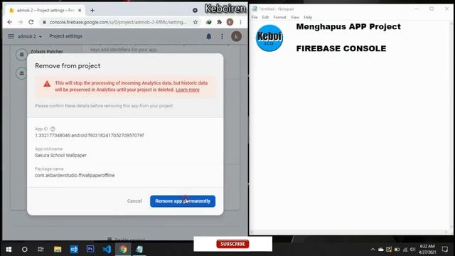 Menghapus App Project FIREBASE смотреть онлайн