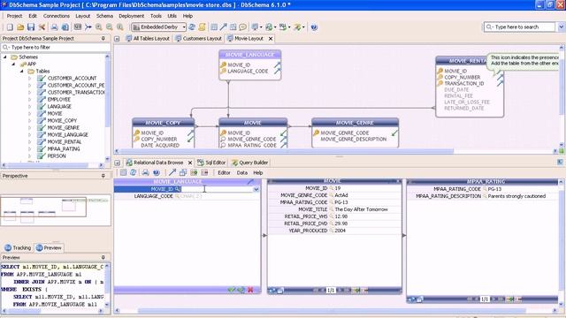 ER Diagram & SQL Database Tool : DbSchema смотреть онлайн